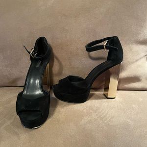 Black and gold Michael kors heels